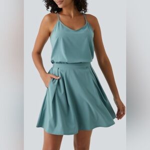 ⭐️HP⭐️BNWT Halara Breezeful Adjustable Strap Cut-Out Pocket Pleated Mini Dress